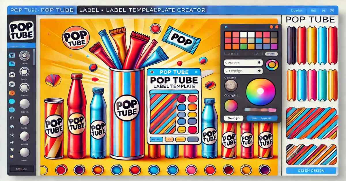 pop tube label template creator